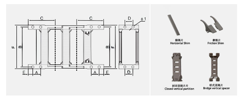 80系列強力型拖鏈接頭選配方式 80系列強力型拖鏈接頭選配方式